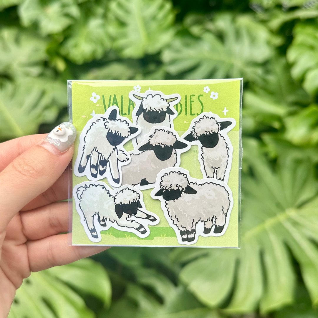瓦莱黑鼻羊 贴纸套装 - 贴纸 - 压克力 