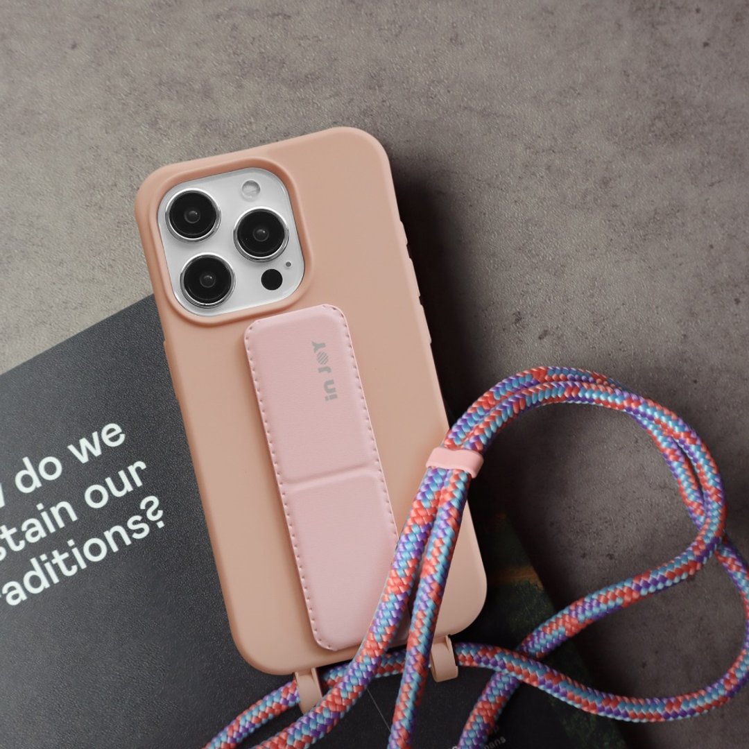 【手机挂绳】可拆式 Urban Colourful 知性粉 iPhone 背绳手机壳 - 手机壳/手机套 - 塑料 粉红色