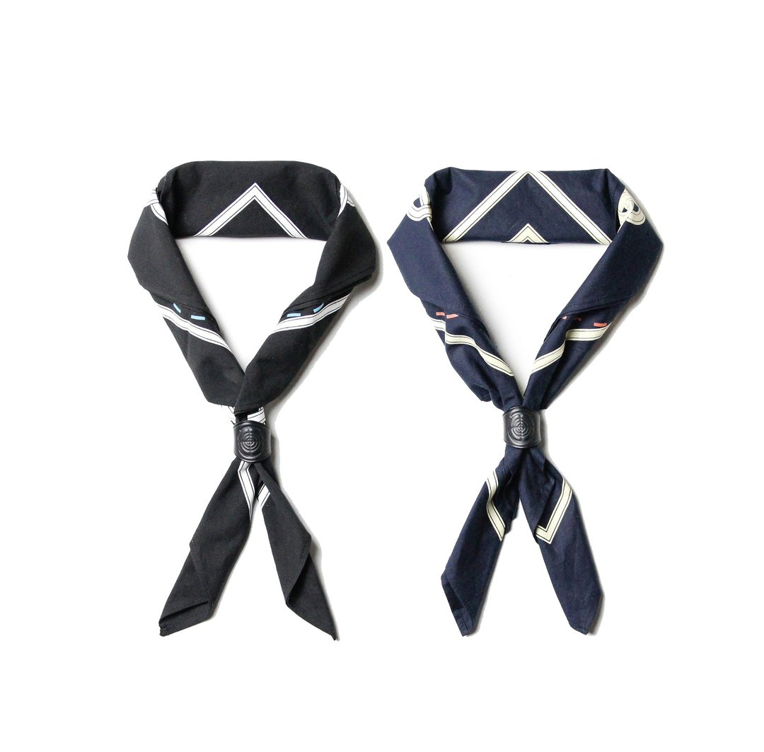 .67ARROW RM_TOTEM BANDANA×LEATHER RING_领巾/皮环 古着方巾 - 领结/领巾 - 棉 多色