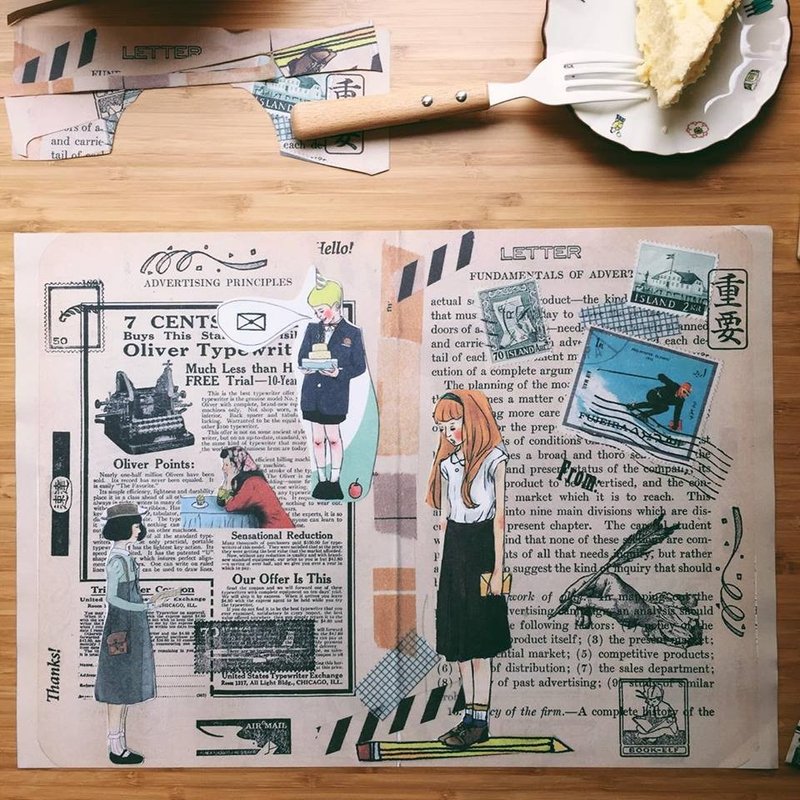 甜蜜生活 自制包装纸 -ＬＥＴＴＥＲ ＆ ＷＲＡＰ 10张入 - 其他 - 纸 