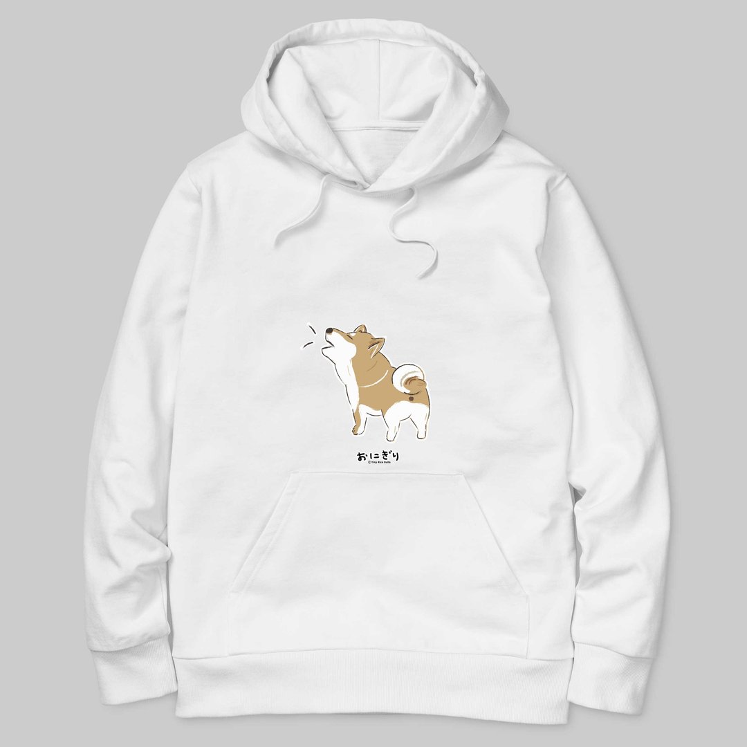 Shiba Inu Hoodie 小饭团 柴犬帽T 内磨毛 暖暖帽T 柴柴说你好帽T - 中性连帽卫衣/T 恤 - 棉 