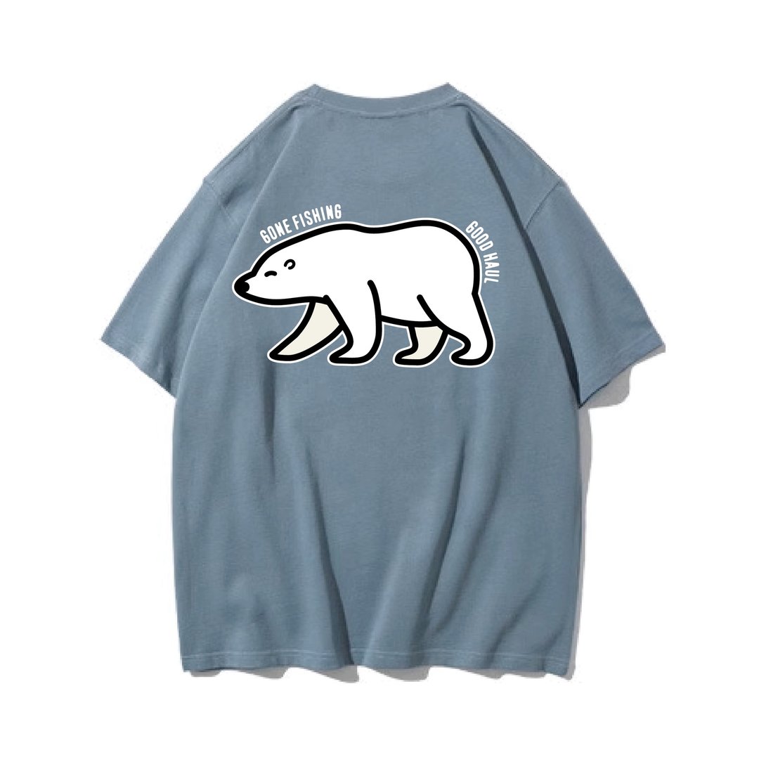 POLAR BEAR / 极地北极熊 - 中性连帽卫衣/T 恤 - 棉 蓝色