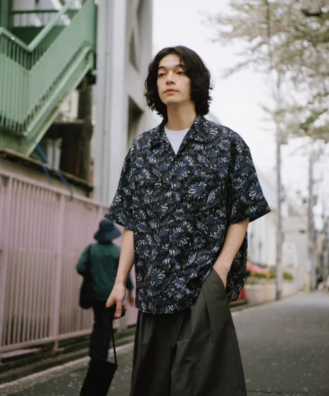 暗夜漫山野 日系古巴领花衬衫 - 男装衬衫 - 其他材质 