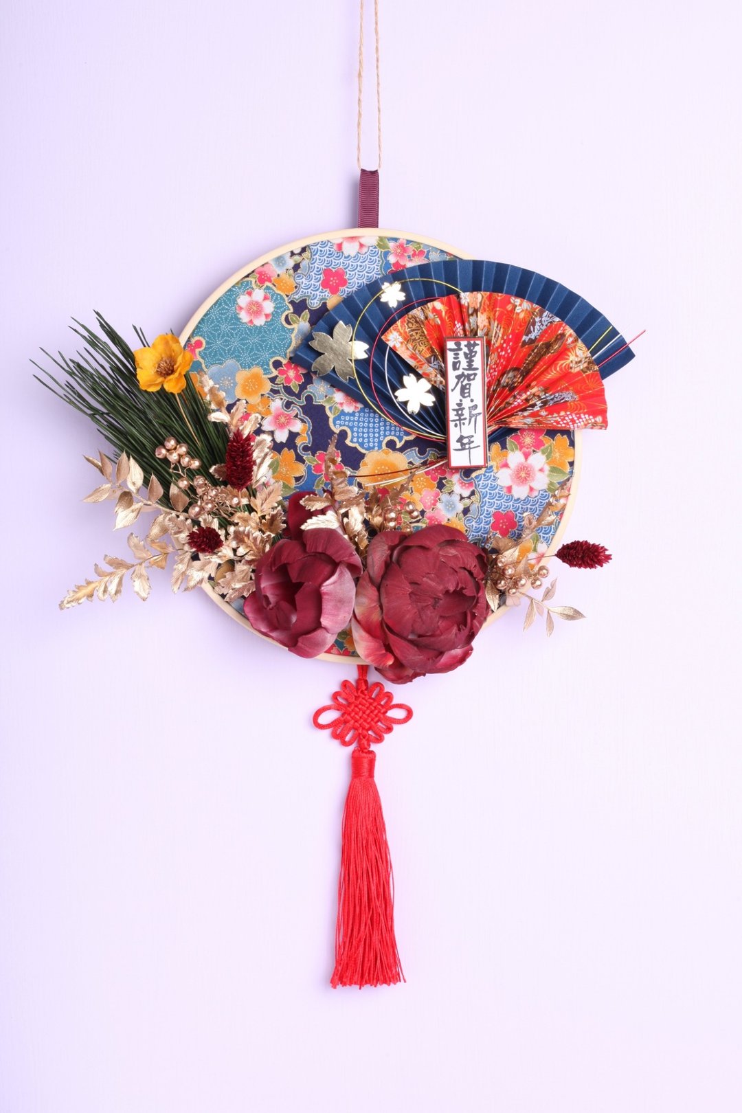 2023兔年新春花礼限量款【谨贺新年牡丹】永生花 开运礼物  挂饰 - 干燥花/捧花 - 植物．花 蓝色