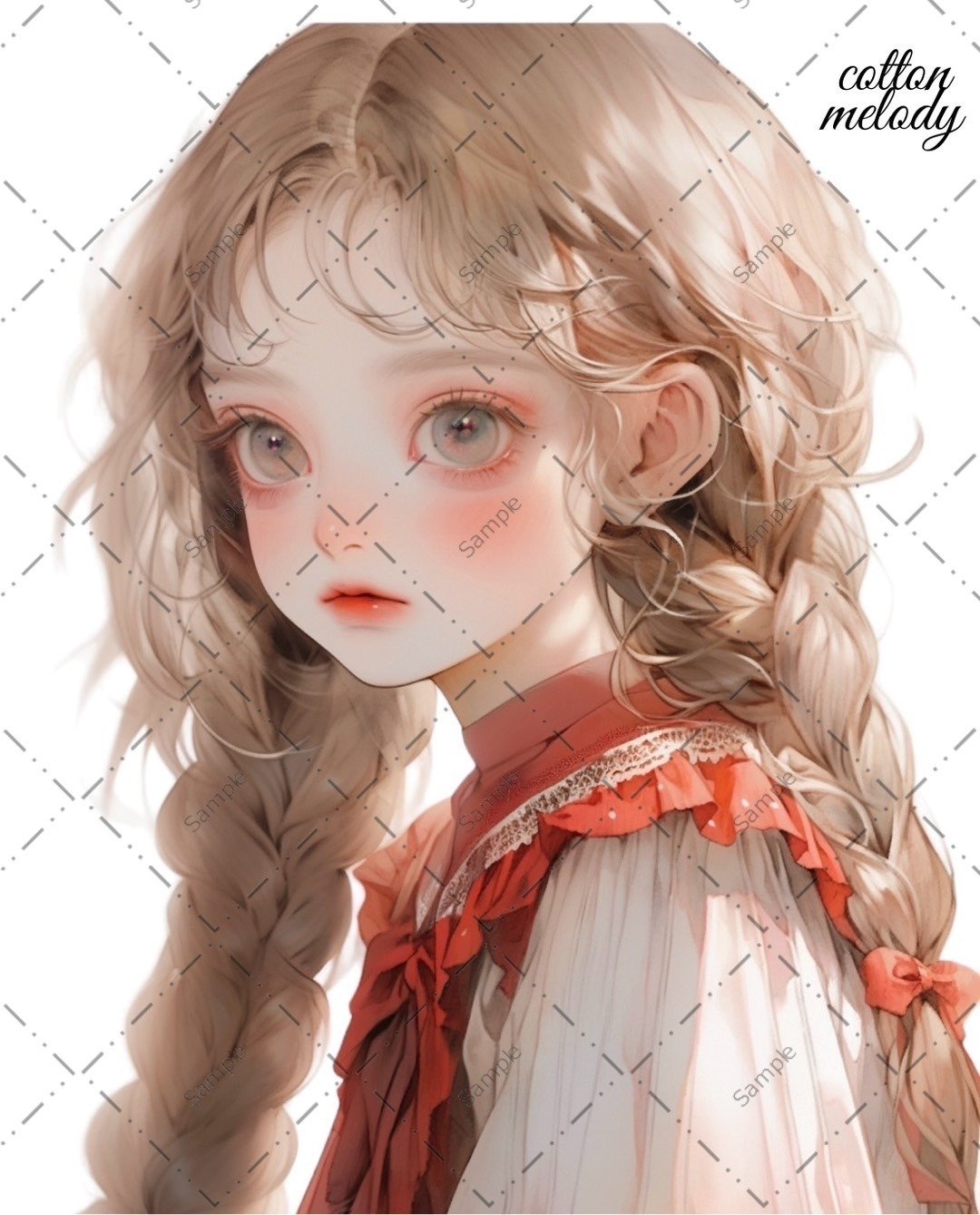 original sticker no.263 人物贴纸 原创贴纸 人物贴纸 女孩贴纸 原创人物贴纸 - 贴纸 - 纸 