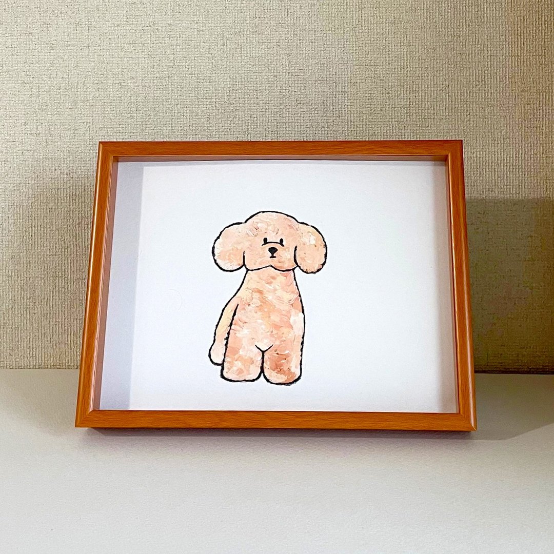 Free shipping Original picture Toy Poodle 3 - 海报/装饰画/版画 - 纸 咖啡色
