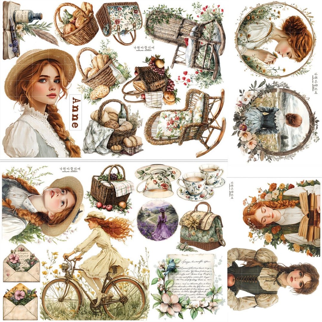 原创贴纸 角色贴纸 女孩插画贴纸 0009 nakwon atelier - 贴纸 - 纸 