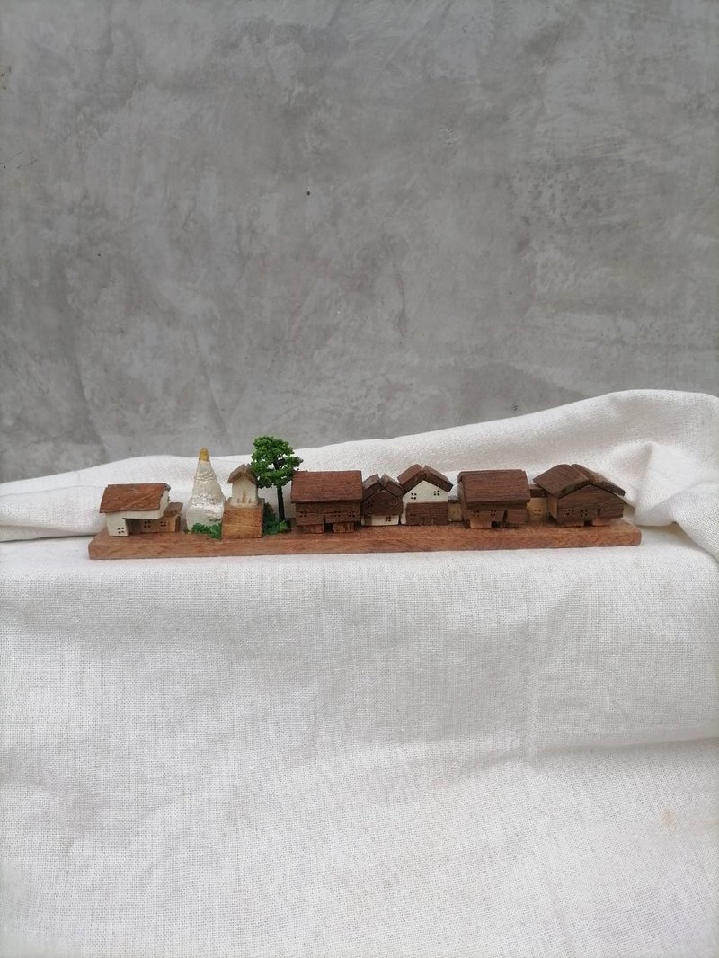 09-10 清迈班有寺庙和迷你宝塔用于家居装饰 - 摆饰 - 木头 多色