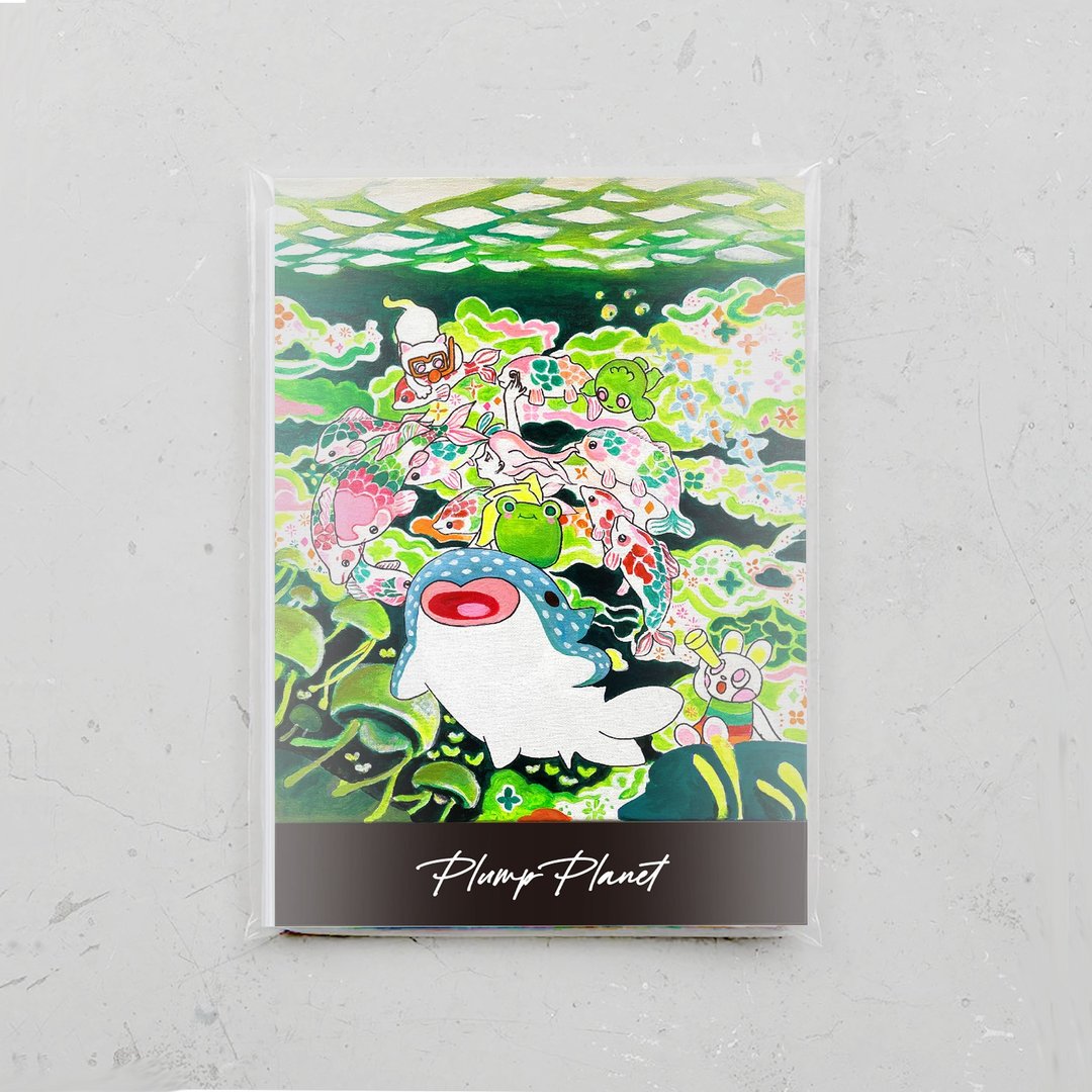 Explore Water World【POP ART插画名信片 】 - 卡片/明信片 - 纸 绿色