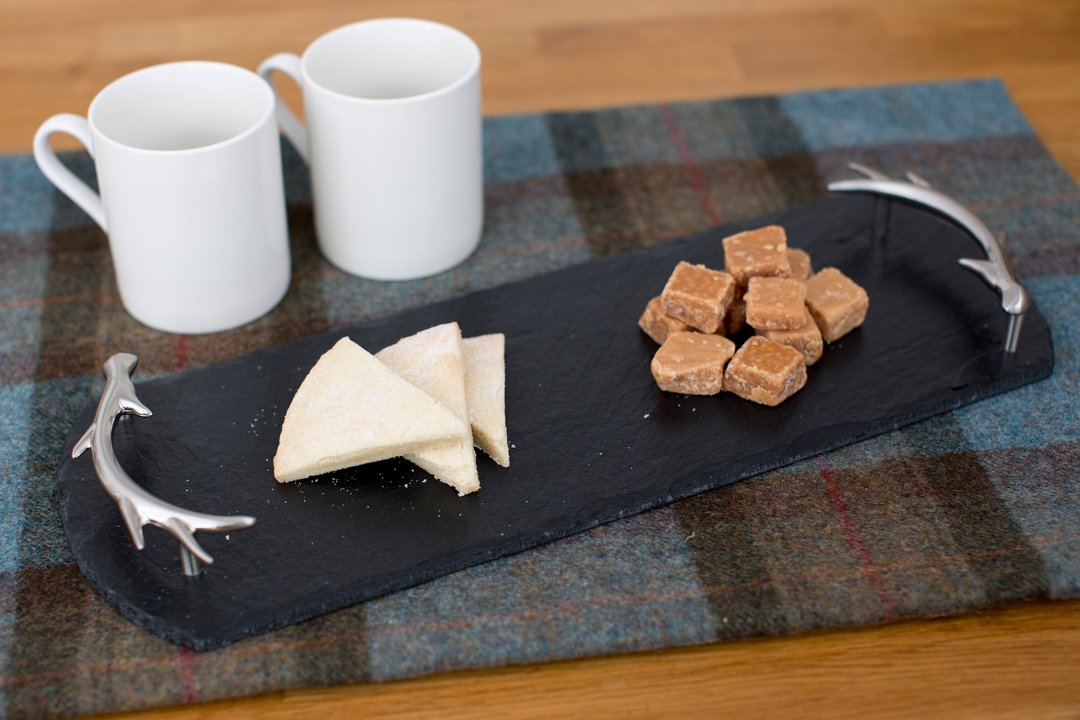 (独家代理) 英国The Just Slate Company-鹿角手把食物托盘-小 - 盘子/餐盘/盘架 - 其他材质 黑色