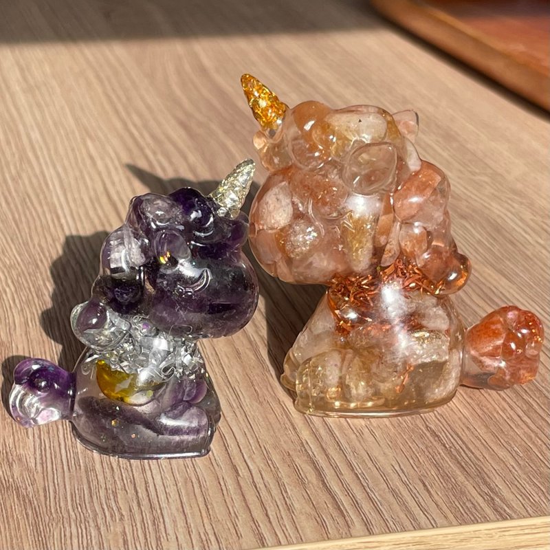 独角兽 | 手作 定制化 奥根能量水晶 - 摆饰 - 树脂 
