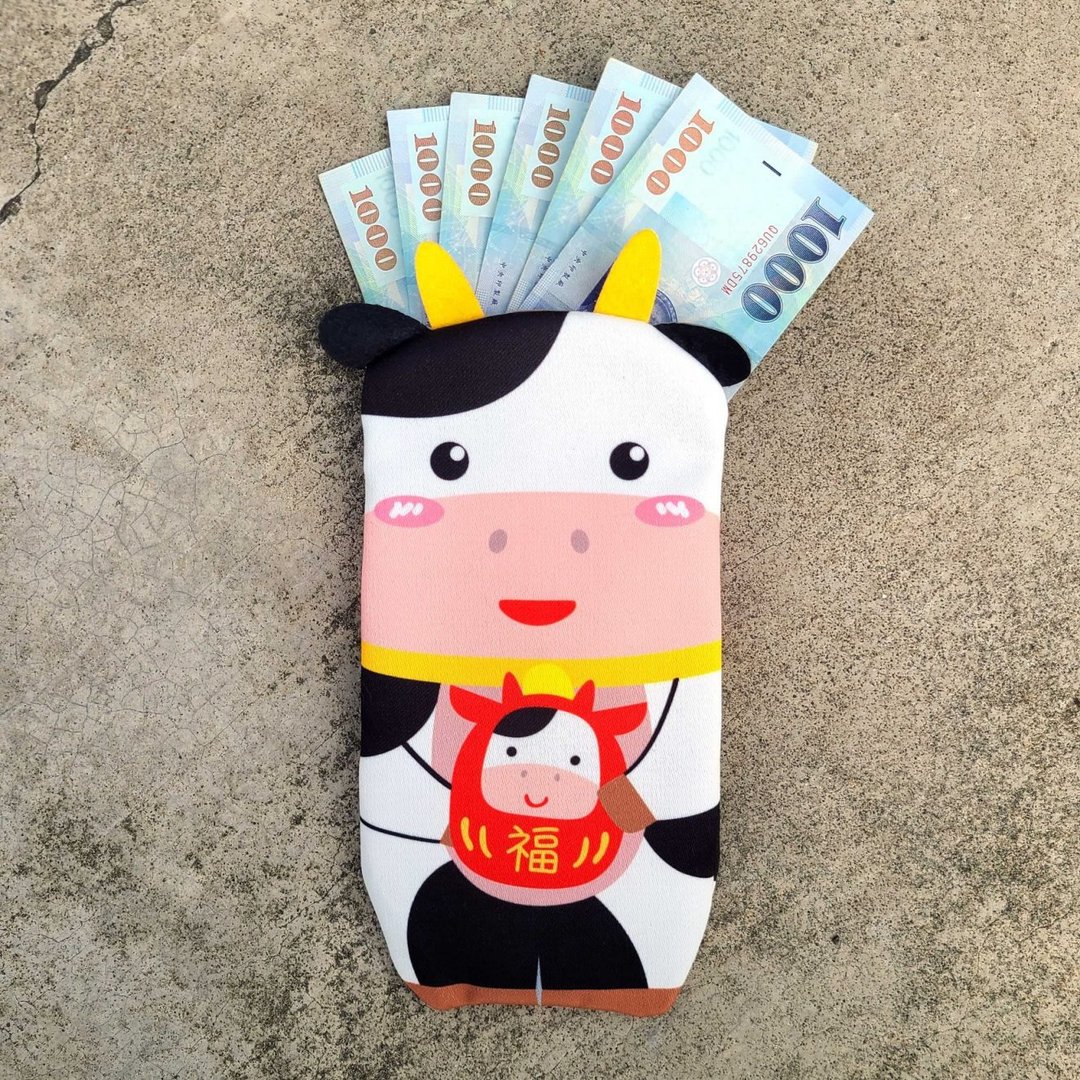 2021 牛年造型红包袋  乳牛红包收纳袋 - 红包/春联 - 聚酯纤维 白色