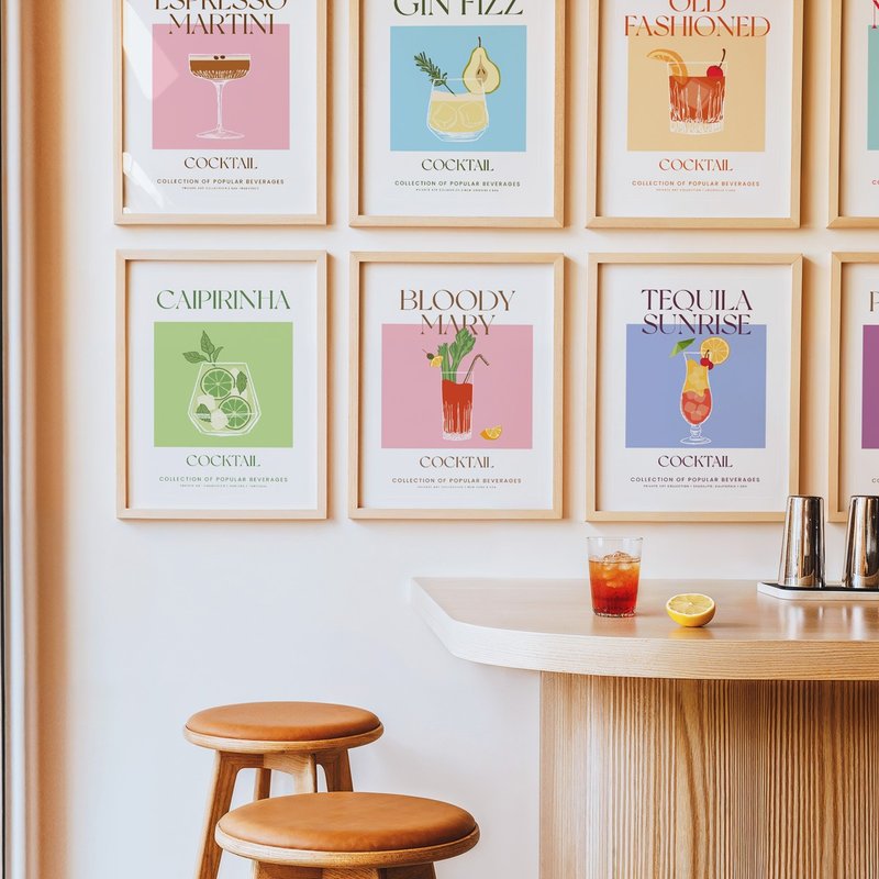 Cocktail Collection Part 2 - 鸡尾酒插画海报 挂画 居家布置 - 电子手绘真人画像/绘画/插画 - 其他材质 