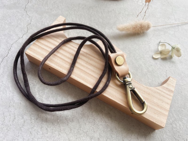 挂脖绳 手机挂绳 证件套吊绳 植鞣革 - 挂绳/吊绳 - 真皮 