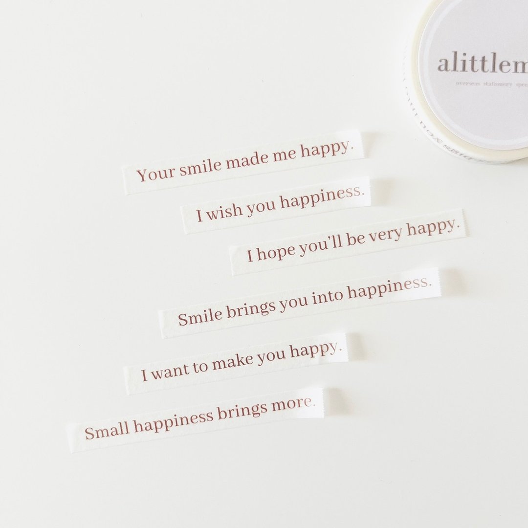 alittlemini 7mm 和纸胶带 happy - 纸胶带 - 纸 粉红色