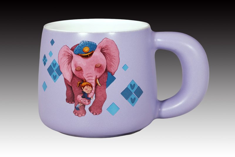 几米 拥抱 日日马克杯 大象(茄紫釉) - 咖啡杯/马克杯 - 瓷 紫色