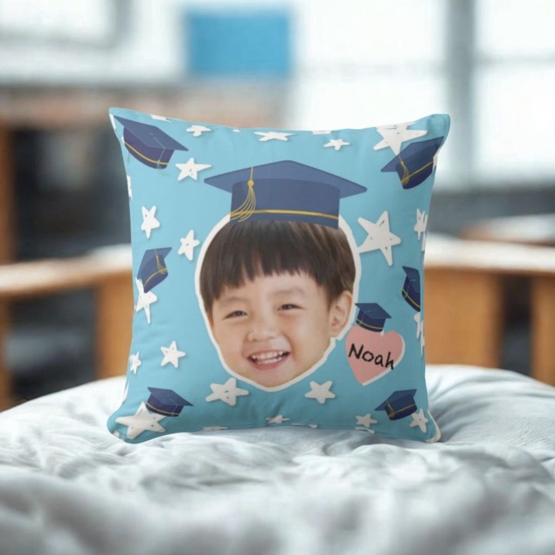 【毕业礼物定制】定制化抱枕 幼儿园送全班小学同学中学毕业 男孩 - 枕头/抱枕 - 聚酯纤维 蓝色