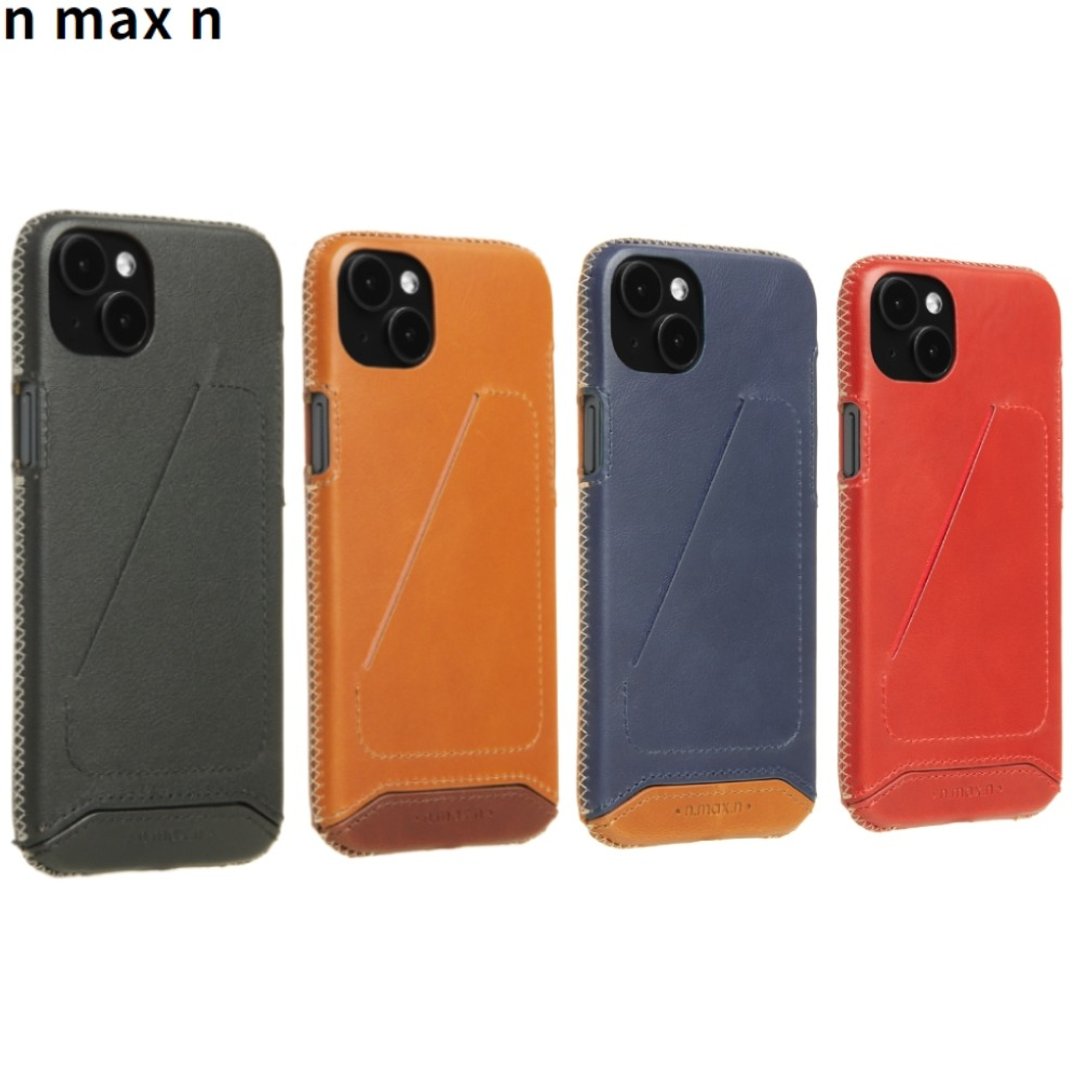 iPhone15 Plus 经典系列 - 全包覆式手机皮革套 - 四色任选 - 手机壳/手机套 - 真皮 咖啡色