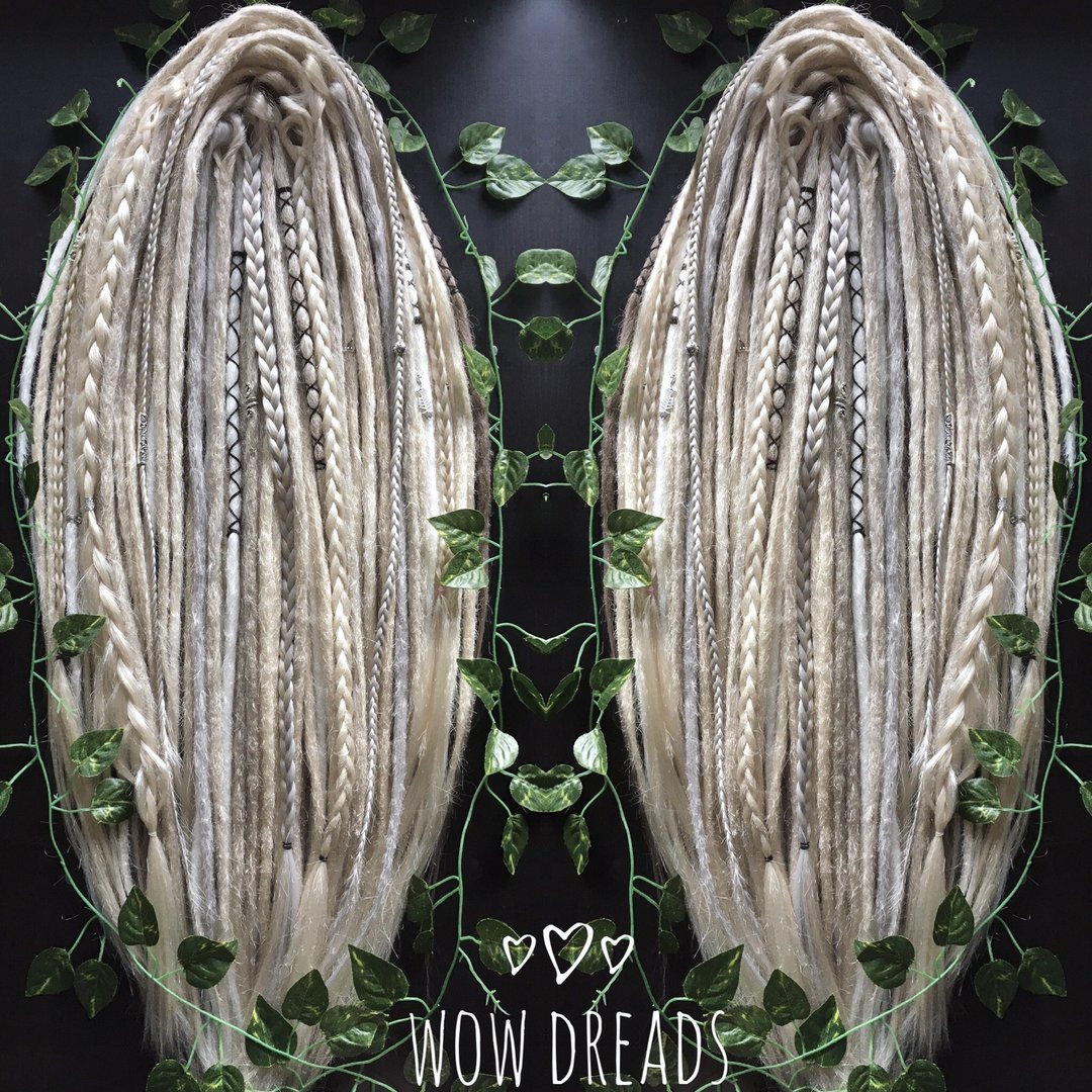 设置 Viking Dreads 合成双端或单端 - 发饰 - 其他人造纤维 银色
