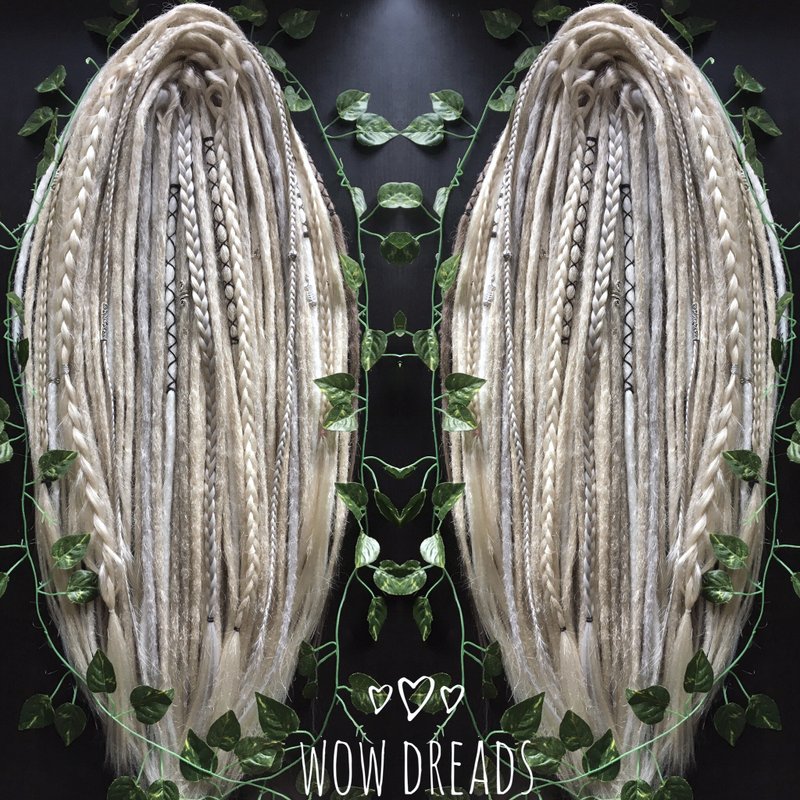 设置 Viking Dreads 合成双端或单端 - 发饰 - 其他人造纤维 银色