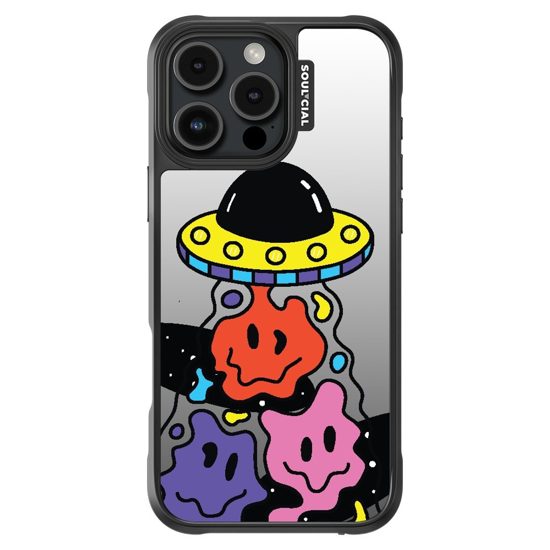 Trippy Space UFO Face Mirage iPhone 16 手机壳 磁吸防撞保护壳 - 手机壳/手机套 - 其他材质 