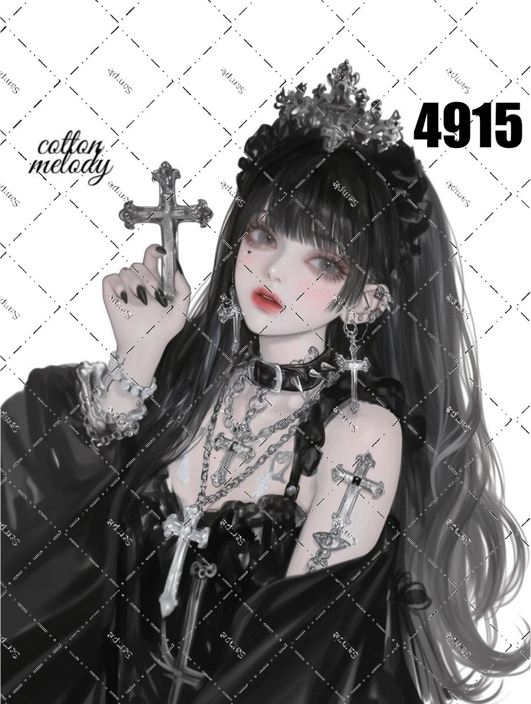 original sticker no.4915 人物贴纸 原创贴纸 原创人物贴纸 装饰贴纸 cotton melody - 贴纸 - 纸 