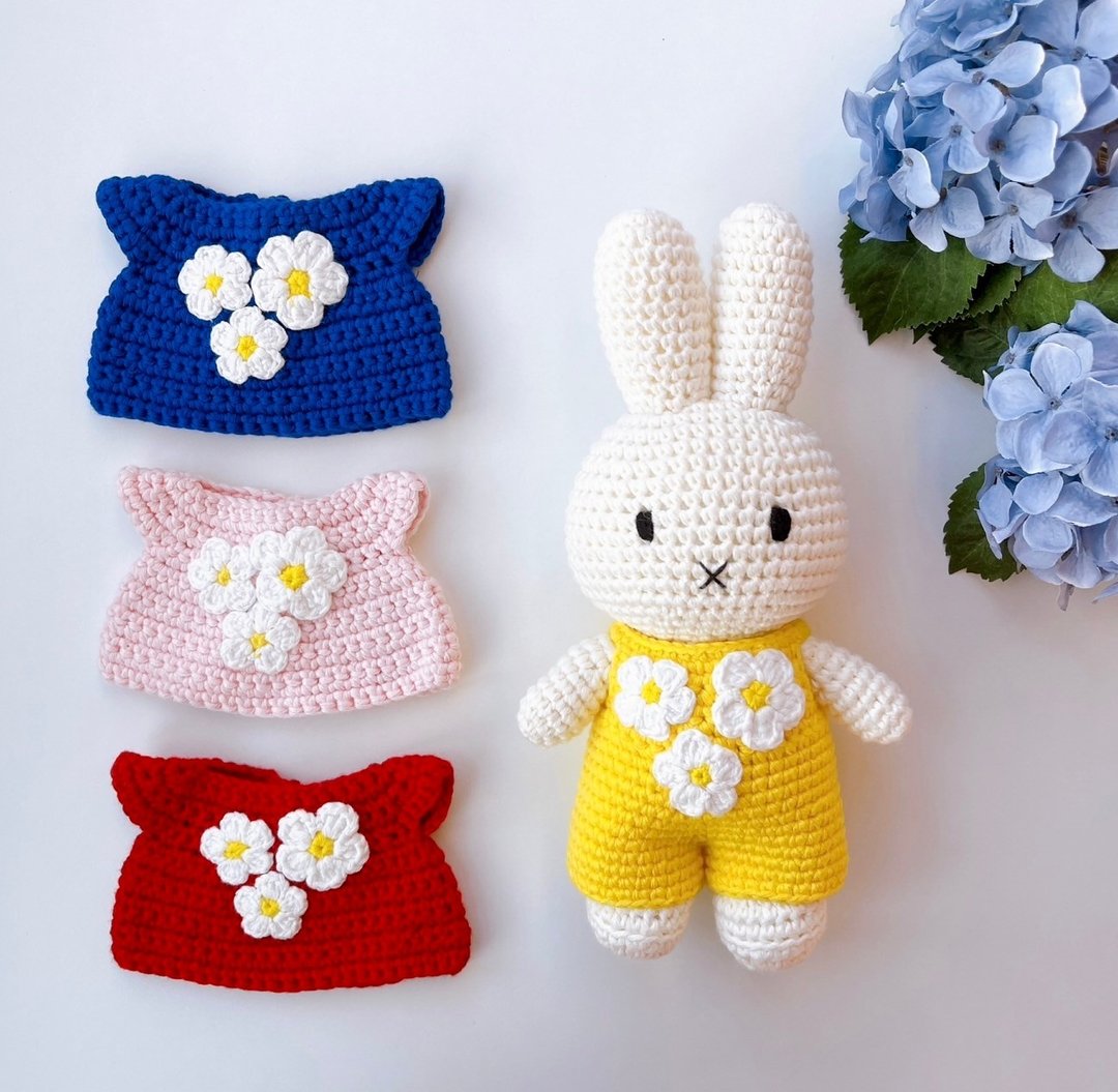 荷兰 Just Dutch | 手工编织 衣服 Miffy Melanie 生日系列 - 玩偶/公仔 - 棉 多色