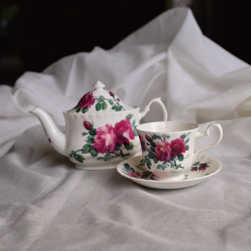 英国RK English Rose英伦玫瑰系列 午茶2件礼盒组 (1壶1杯盘) - 茶具/茶杯 - 瓷 