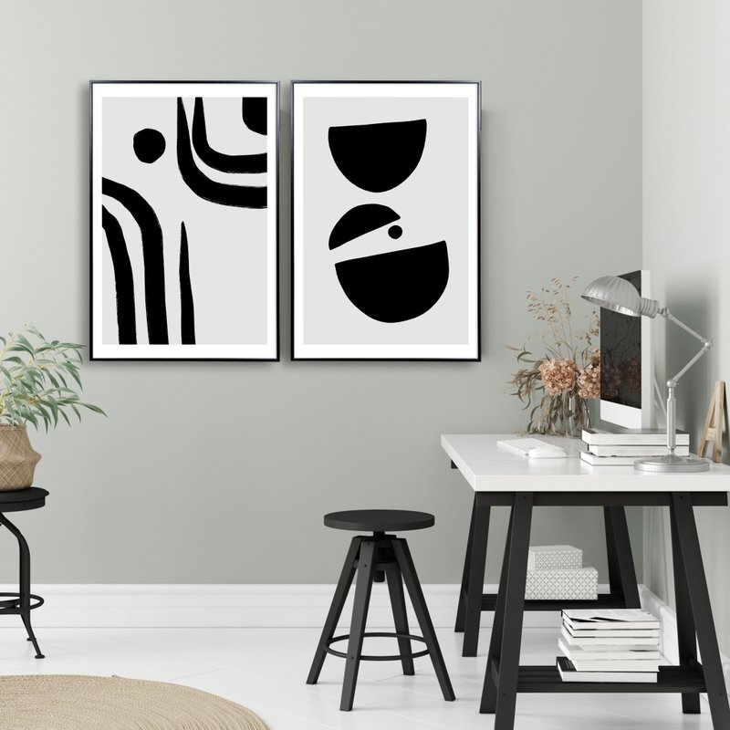 几何语汇 现代抽象 线条挂画 / 画芯 海报 无框画 装饰画 - 海报/装饰画/版画 - 纸 