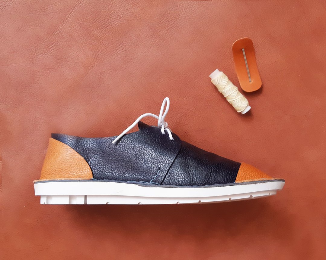 Loper x 港产皮革 皮鞋材料包 Derby 皮革DIY Shoes Kit 正式授权 - 皮件 - 真皮 蓝色