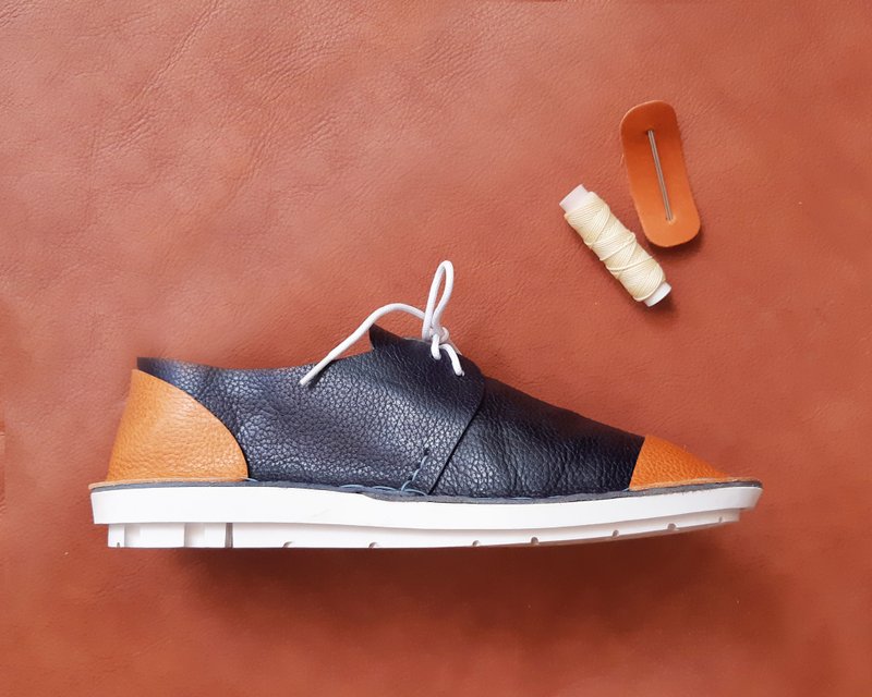 Loper x 港产皮革 皮鞋材料包 Derby 皮革DIY Shoes Kit 正式授权 - 皮件 - 真皮 蓝色