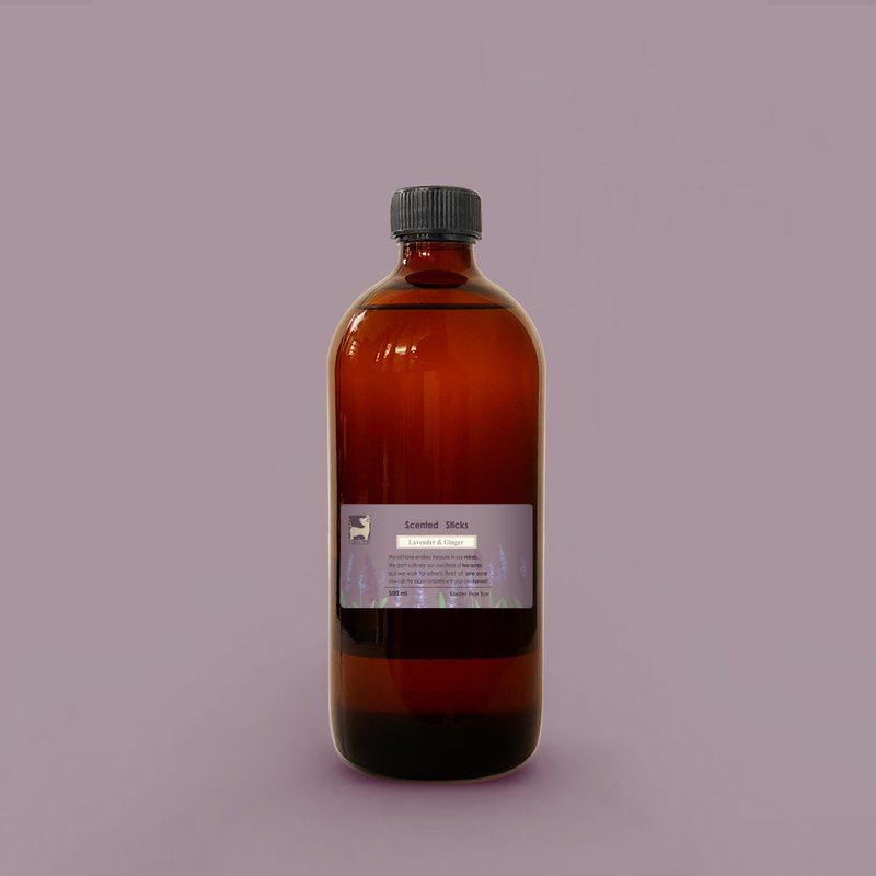 【GIN-GER】薰衣草姜芬扩香补充瓶 500ml - 香薰/精油/线香 - 精油 