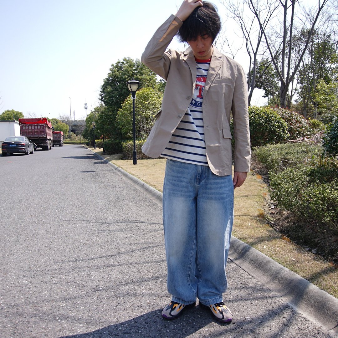 Urban Nylon Drying SuitJacket设计剪裁尼龙机能感休闲西装夹克 - 男装外套 - 其他材质 卡其色