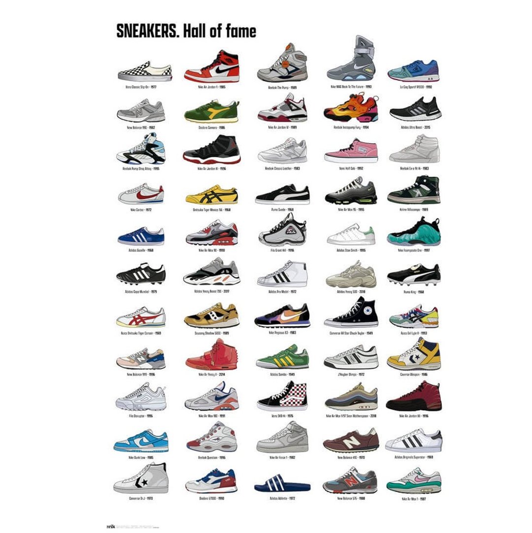 潮鞋名人堂 - Sneakers Hall Of Fame 每个鞋头都该有一张的海报 - 海报/装饰画/版画 - 其他材质 多色