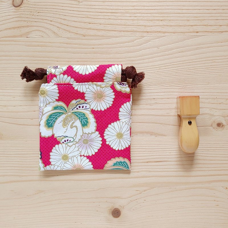 印章束口袋/防尘袋(迷你)_丸菊 - 印章/印台 - 棉．麻 红色