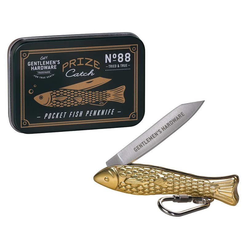 【Gentlemen's Hardware】经典折叠鱼刀 - 露营用品 - 不锈钢 金色