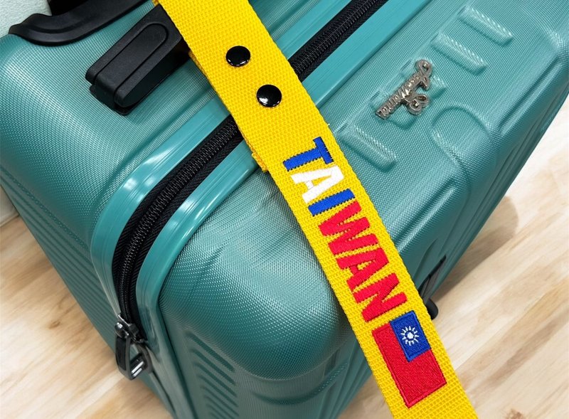 TAIWAN刺绣飘带/一条让人觉得友善国家的飘带/国旗款 - 行李吊牌 - 绣线 