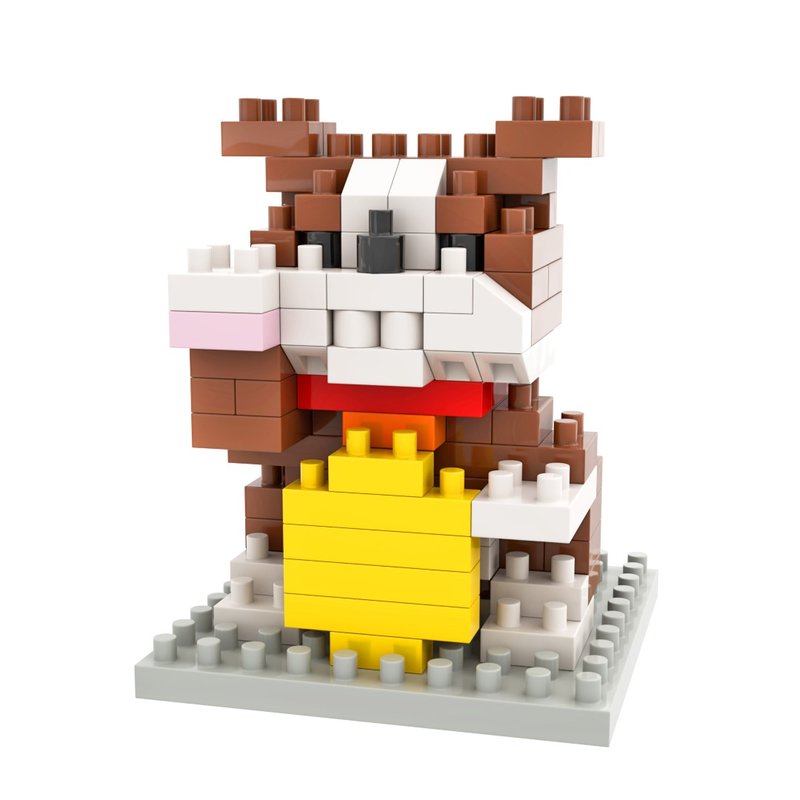 Archbrick 招财斗牛犬 Pixel 积木 Nanoblock - 桌游/玩具 - 塑料 多色