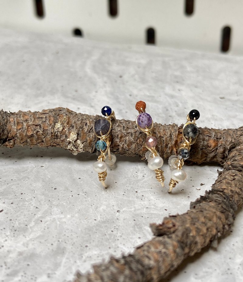 14K注金三叉造型耳环 - 耳环/耳夹 - 其他金属 