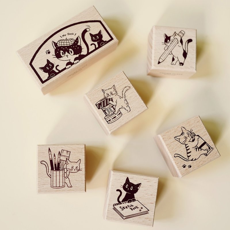 Ob1toy 榉木印章(六款) - 印章/印台 - 木头 