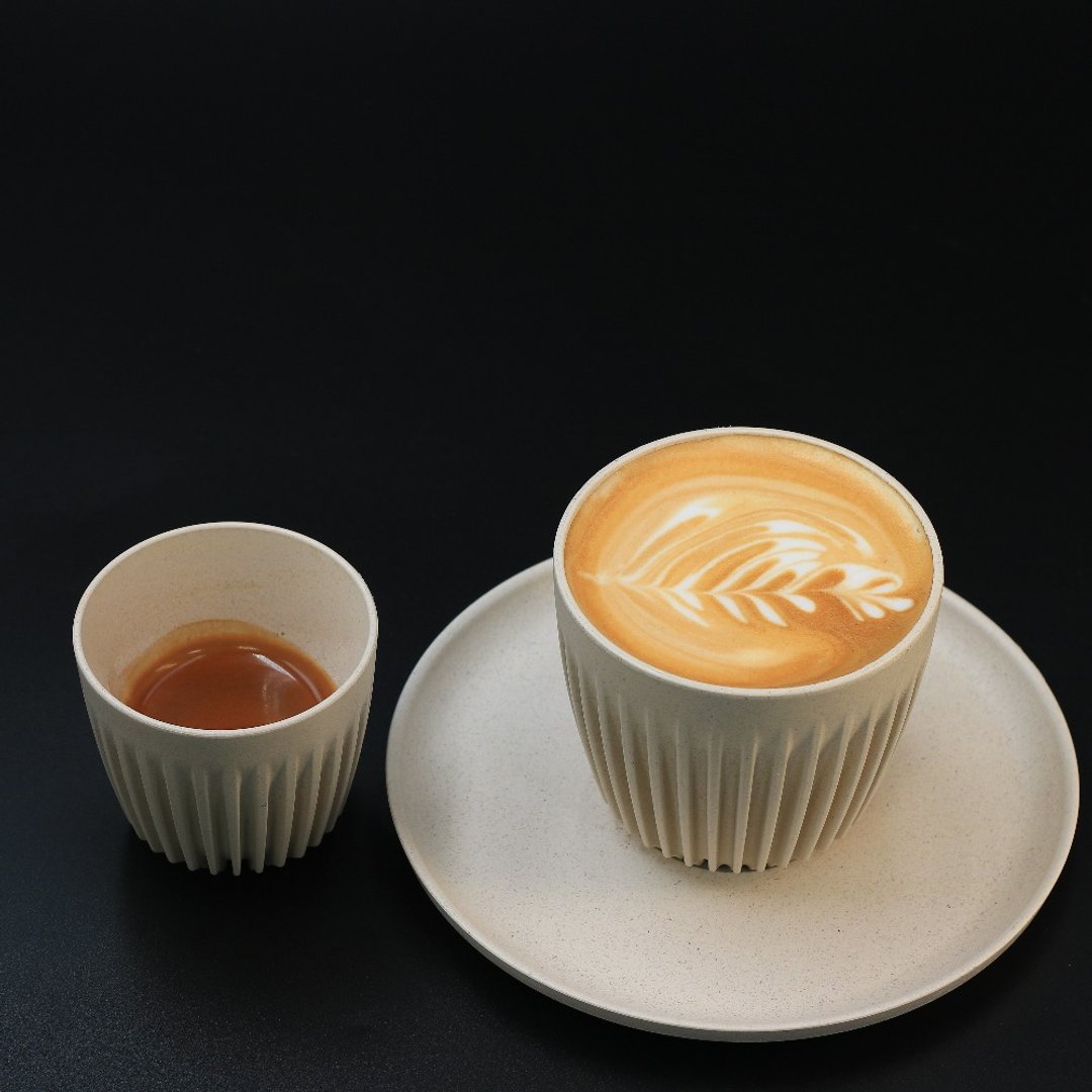 【Huskee】澳洲HuskeeCup 3oz/ 90ml 咖啡豆壳环保杯盘组 (2入) - 咖啡杯/马克杯 - 塑料 多色