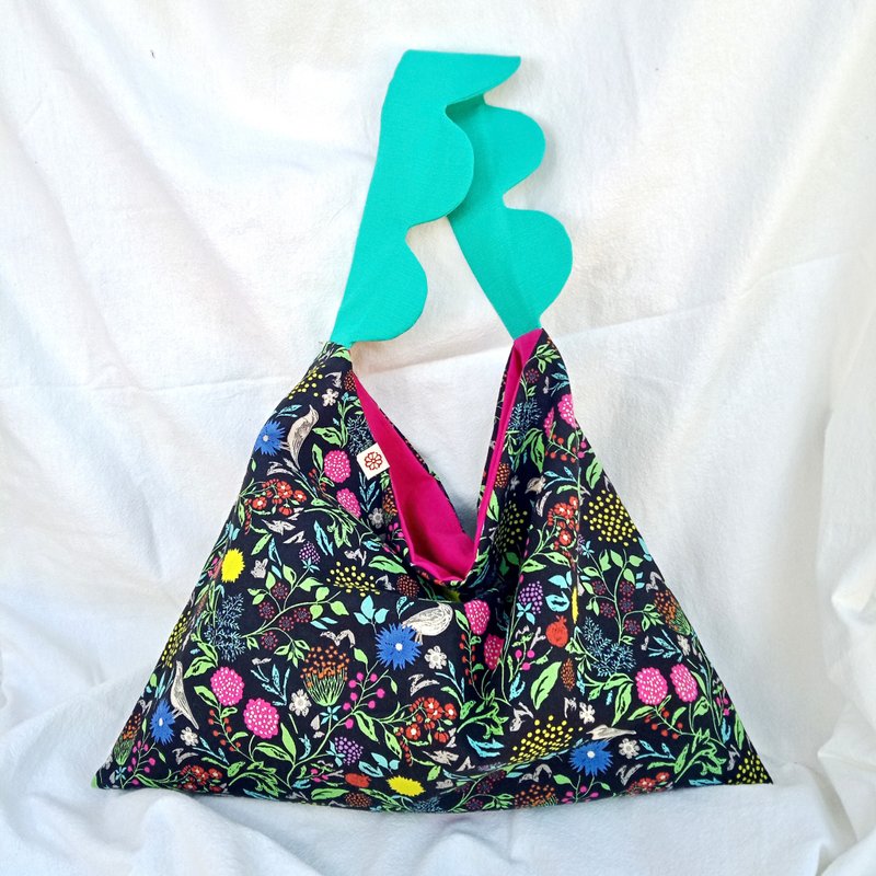 Colorful summer hobo bag (reversible bag) - 侧背包/斜挎包 - 棉．麻 多色