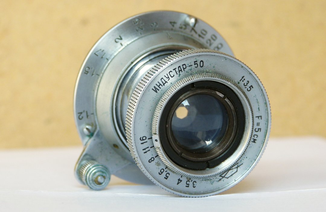 Industar-50 3.5/50 苏联可折叠镜筒镜头，适用于测距仪 KMZ M39 LTM - 相机 - 其他材质 银色