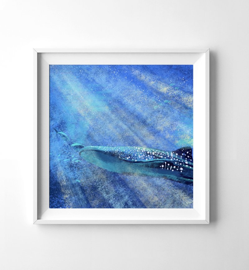 【蓝】世界风景 数位版画 - 海报/装饰画/版画 - 纸 蓝色