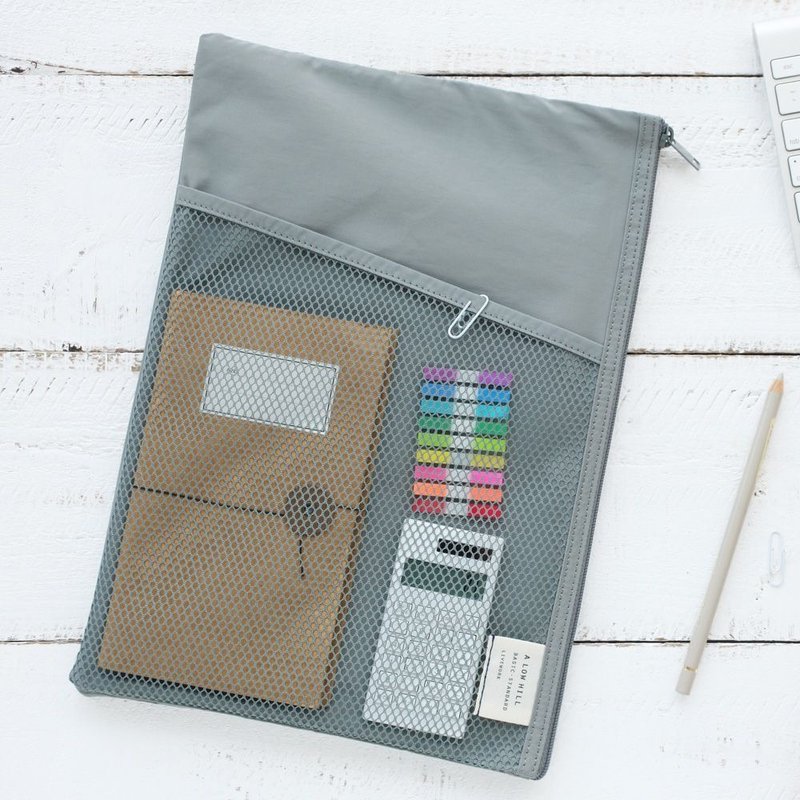 Livework 休闲尼龙双层文件袋-质感灰,LWK51615 - 文件夹/资料夹 - 塑料 灰色