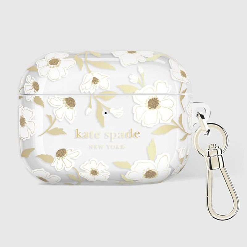 圣诞礼盒【kate spade】AirPods Pro (第3代) 耳机保护壳套 茉莉 - 耳机收纳 - 塑料 白色