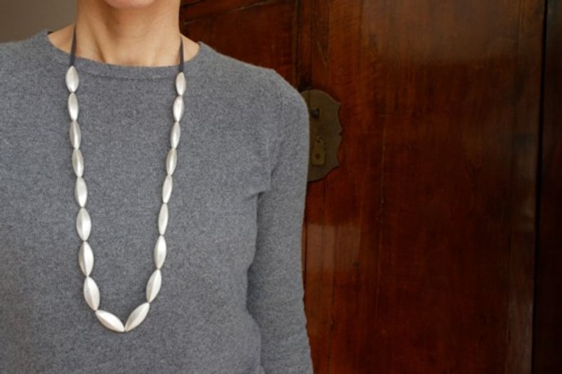 Pinkoi 代购 -  银冬！雾面银金属项链 - 项链 - 其他金属 