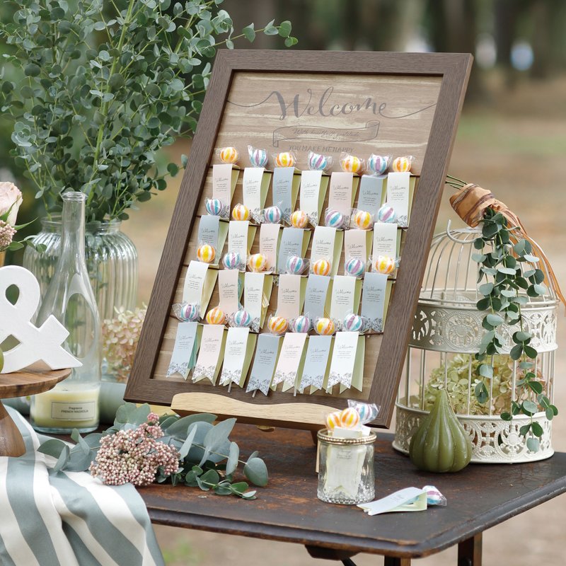 婚礼迎宾糖果留言组(水果棒棒糖)WELCOME CANDY TAGS/最低 - 零食/点心 - 纸 多色