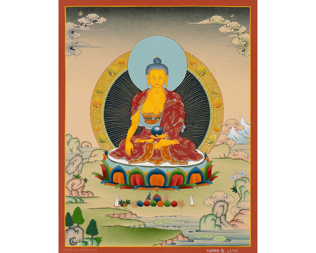 释迦牟尼佛唐卡艺术 | 西藏佛教宗教画作 - 墙贴/壁贴 - 其他材质 多色
