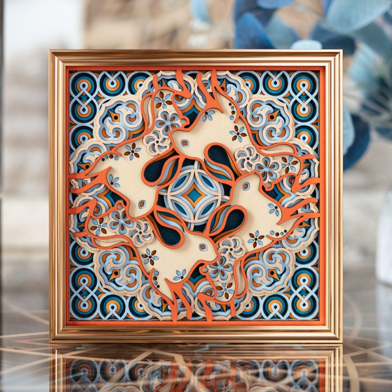 前兔无量|创意玄关装饰小摆件轻奢高档客厅治愈系乔迁礼 - 摆饰 - 木头 